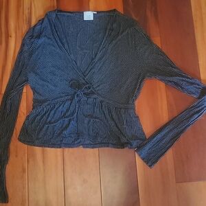 Striped Black and White Women's Top